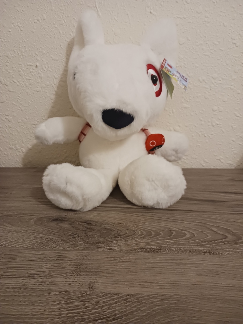Target Spud Bullseye Dog White Plush W/ Pink Backpack Special Edit.